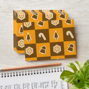 Festive Holiday Grid Pattern Envelope