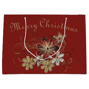 Festive Holiday Laurel Large Gift Bag