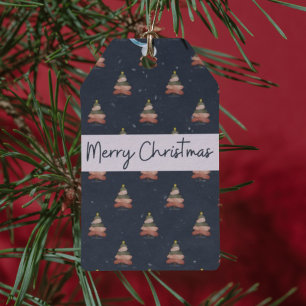 Festive Holiday Modern Lettering Design Gift Tags