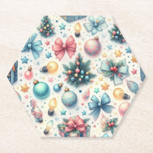 Festive Holiday Paper Coasters