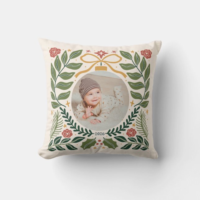 Festive Holiday Photo  Cushion (Front)