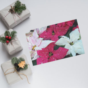 Festive Holiday Poinsettia Plants Floral Tissue Paper