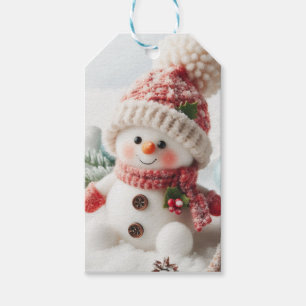 Festive Holiday Snowman Gift Tags