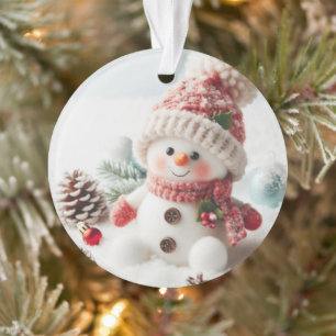Festive Holiday Snowman Ornament