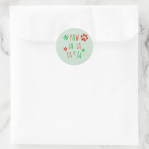Festive Holidays Paw Aroma Home Christmas Classic Round Sticker