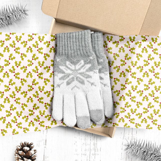 Festive Holly and Berries Christmas Tissue Paper (Creator Uploaded)