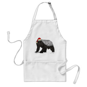 Festive Honey Badger Badass Santa Christmas Animal Standard Apron