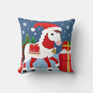 🐴 Festive Horse Cosy Winter Home Style 🎄 Cushion