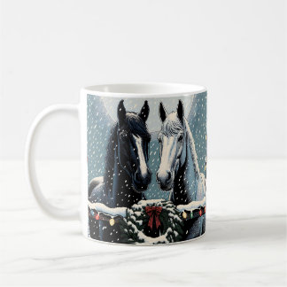 Festive Horses | Merry Christmas Coffee Mug