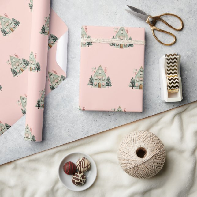 Festive Houses Wrapping Paper (Crafts)
