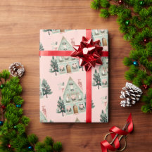 Festive Houses Wrapping Paper
