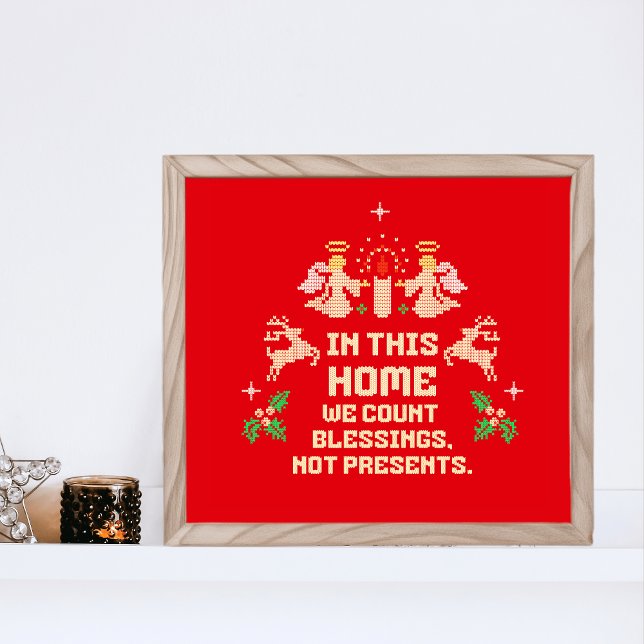 Festive "In This Home We Count Blessings" Poster (Creator Uploaded)