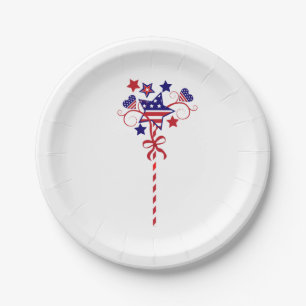 Festive Independence Day Patriotic Paper Plate