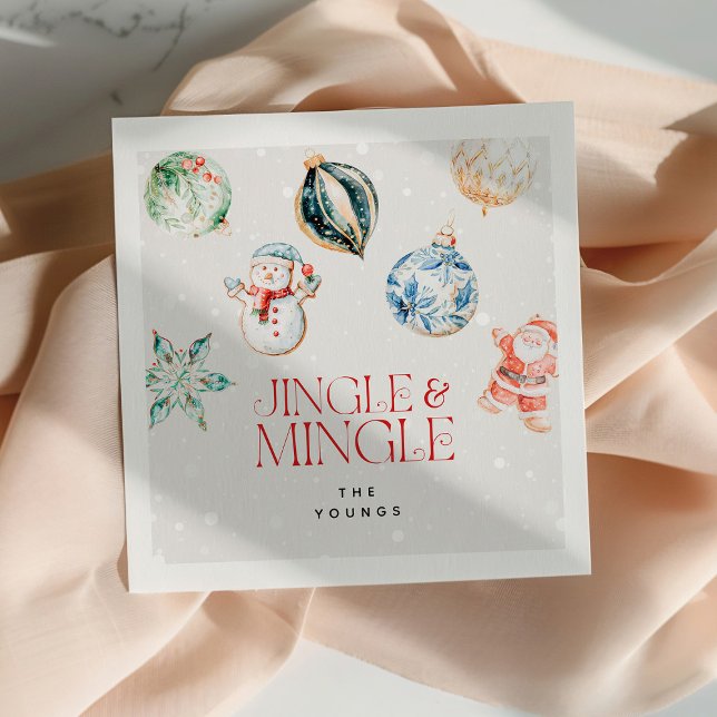 Festive Jingle & Mingle Christmas Napkin (Creator Uploaded)