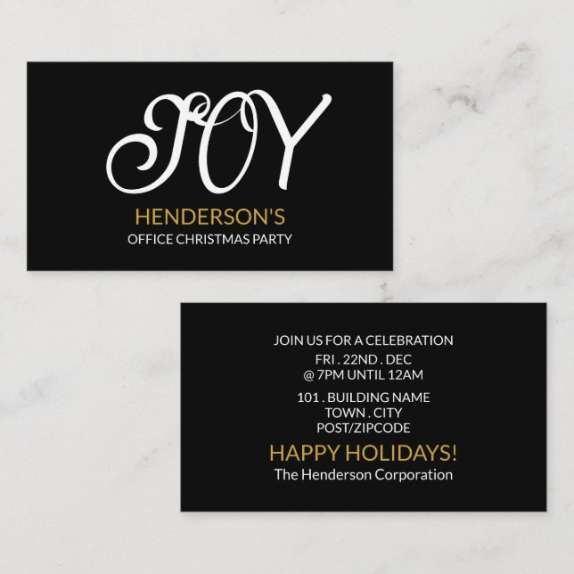 Festive Joy, Christmas Party Ticket Enclosure Card (Front/Back)