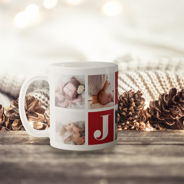 Festive Joy | Holiday Photo Collage Mug (Creator Uploaded)