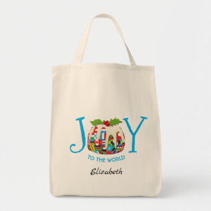 Festive   JOY TO THE WORLD Flags   Personalised Tote Bag