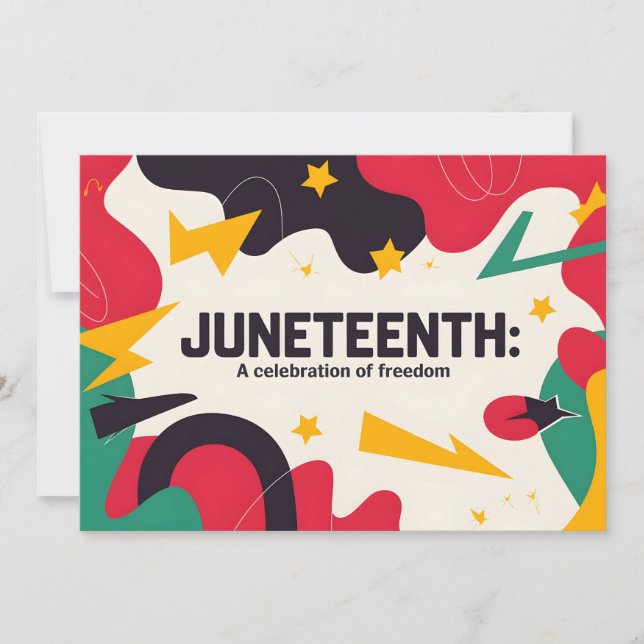 Festive Juneteenth A Celebration of Freedom Desig Save The Date (Front)