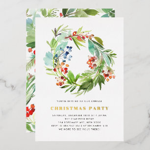 Festive Juniper and Holly Wreath Christmas Party