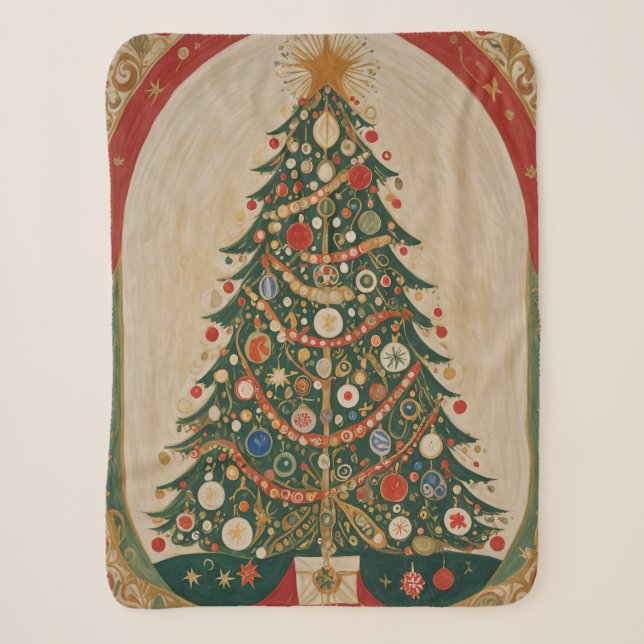 Festive Kaleidoscope Sherpa Blanket (Front)