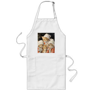 Festive Kitties Long Apron