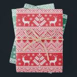 Festive Knitted Pattern Christmas Wrapping Paper Sheet<br><div class="desc">Festive Knitted Pattern Christmas Wrapping Paper Sheets</div>