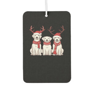 Festive Kuvasz � Christmas Pattern Classic T-Shirt Car Air Freshener