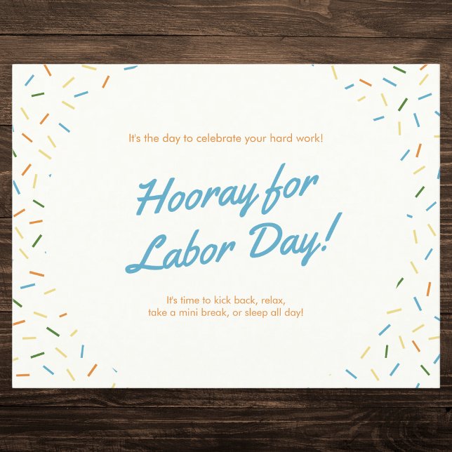 Festive Labour Day Celebration Holiday Postcard (Creator Uploaded)