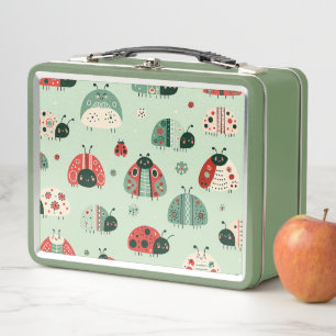 Festive Little Bugs Metal Lunch Box