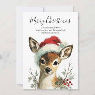Festive Little Reindeer Holiday Card