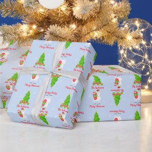 Festive Llama Christmas Wrapping Paper