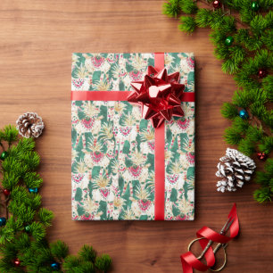 FESTIVE LLAMA Holiday Boho Wrapping Paper