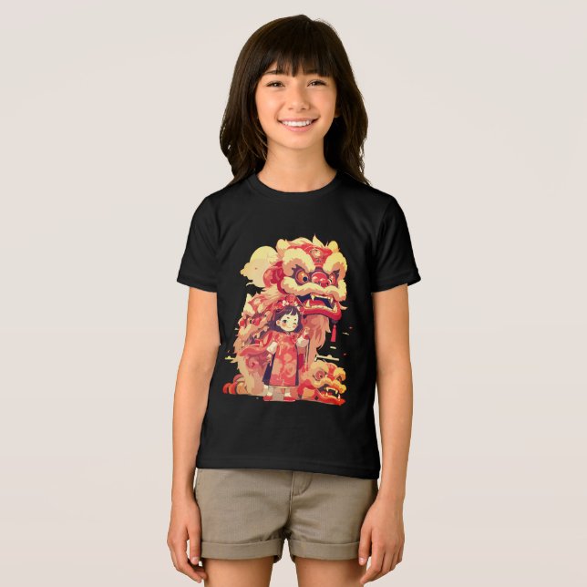 festive Lunar China New Year Tri-Blend Shirt (Front Full)