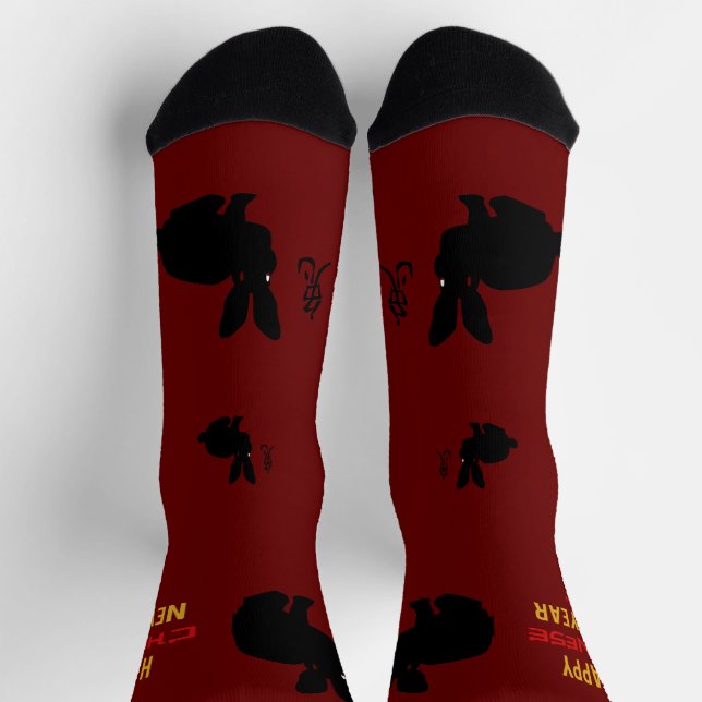 Festive Lunar New Year of the Rabbit  Socks (Top)