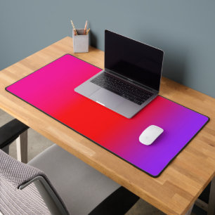 Festive Magenta Red Purple Ombre  Desk Mat
