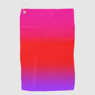 Festive Magenta Red Purple Ombre Golf Towel