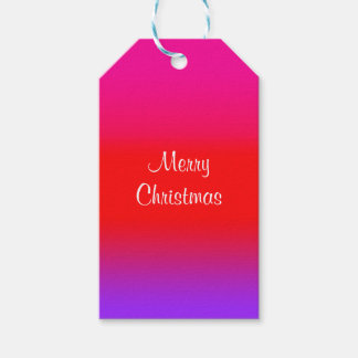 Festive Magenta Red Purple Ombre Gradient Pattern Gift Tags