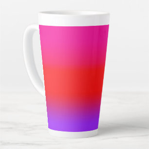 Festive Magenta Red Purple Ombre Gradient Pattern  Latte Mug