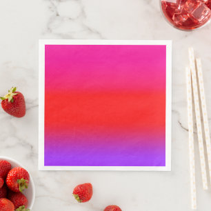 Festive Magenta Red Purple Ombre Napkin