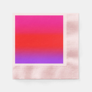 Festive Magenta Red Purple Ombre  Napkin