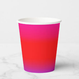 Festive Magenta Red Purple Ombre Paper Cups