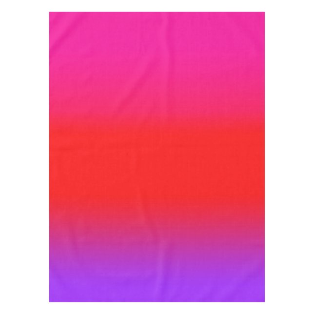 Festive Magenta Red Purple Ombre  Tablecloth (Front)