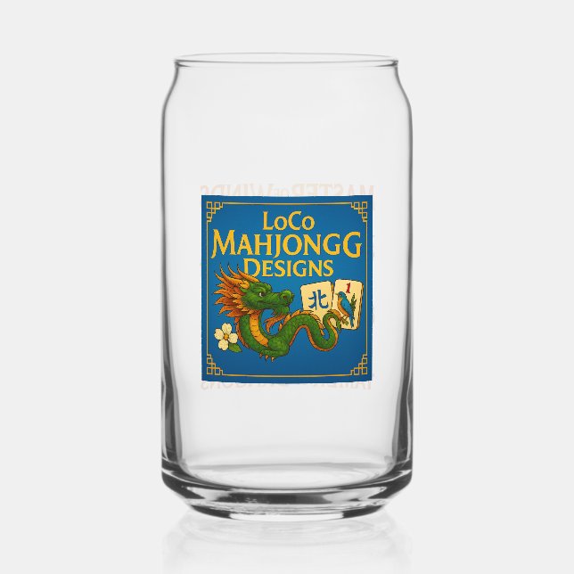 Festive Mahjong Pint Glasses  (Front)
