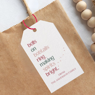 Festive Making Spirits Bright Christmas Gift Tag