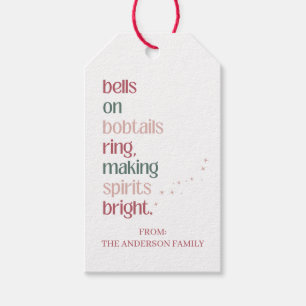 Festive Making Spirits Bright Christmas Gift Tag