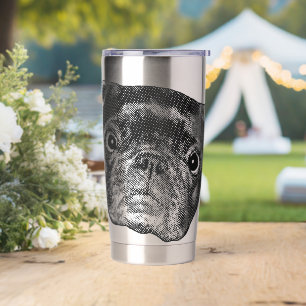 Festive Manga Pug Morning Insulated Tumbler