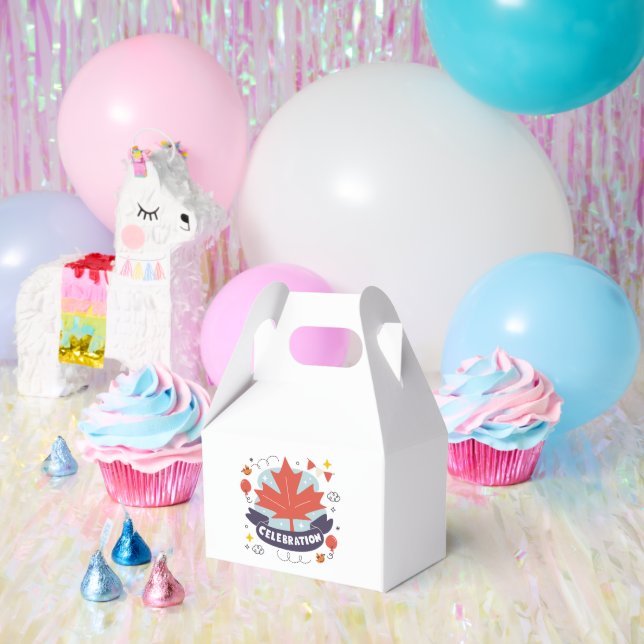 Festive Maple Leaf Celebration Favour Box (Party)