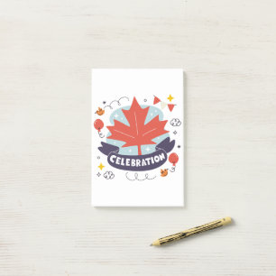 Festive Maple Leaf Celebration Post-it Notes