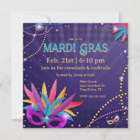 Festive Mardi Gras Masks & Beads