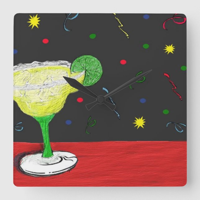 Festive Margarita Wall Clock (Front)
